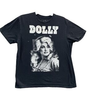 Dolly Parton T-Shirt Large Western Country Music Graphic Y2K Tee 90s Cowgirl